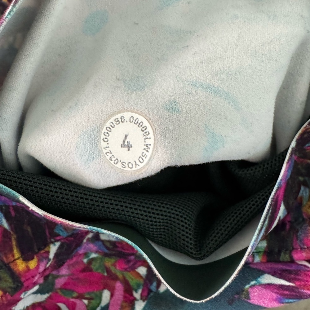 Lululemon Base Pace High-Rise Fleece Running Tight 28" - Floral Electric Multi - Picture 5 of 6